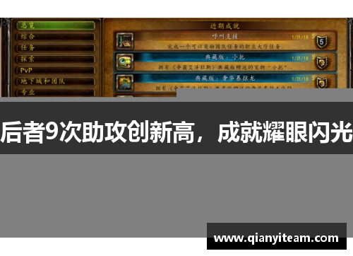 后者9次助攻创新高,成就耀眼闪光 后者9次助攻创新高,成就耀眼闪光